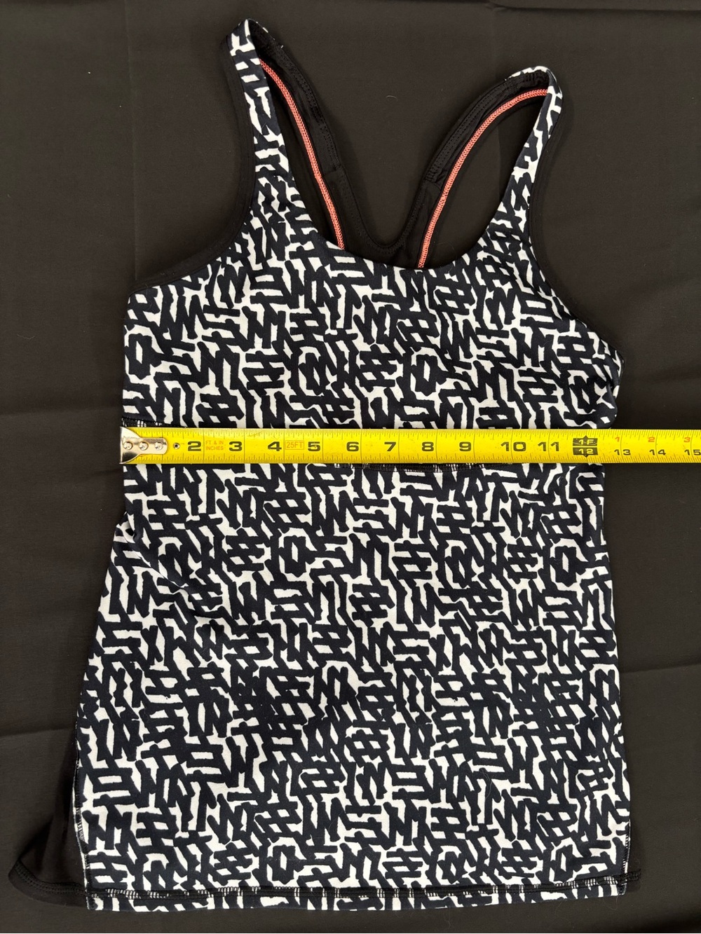 Lululemon net pop crossback tank II black white size 6 - Picture 9 of 10